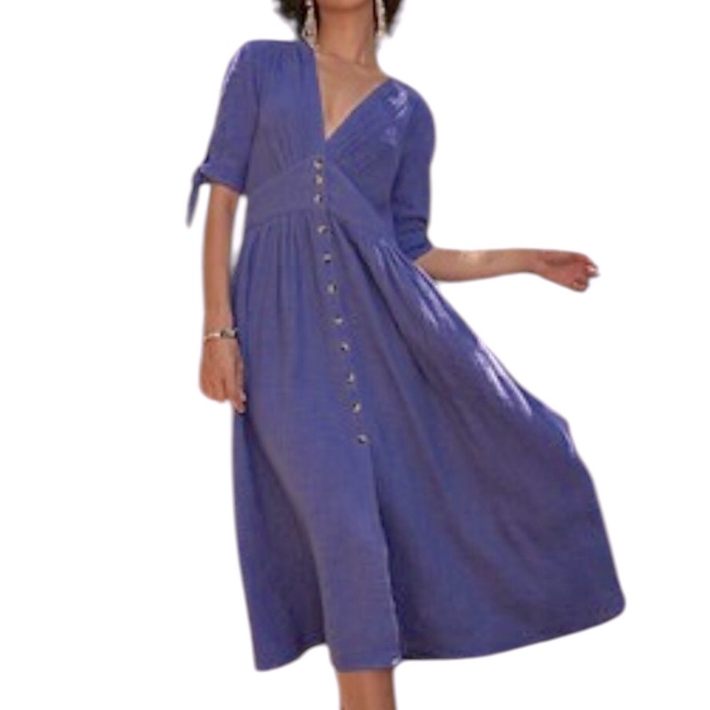 Free People Love of My Life Midi Dress Lt Purple Size Medium Never Worn - Picture 3 of 16